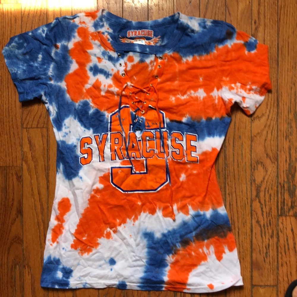 Syracuse tie dye girls shirt